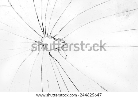 broken white glass