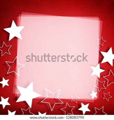 Blank greeting card on stars background