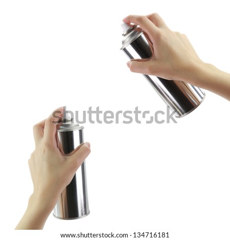 Human Hands Holding A Graffiti Spray Can