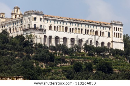 Certosa di San Martino, a former monastery complex in Naples, Italy. Built in 14th centiry it is the most visible landmark of the city, perched atop the Vomero hill.