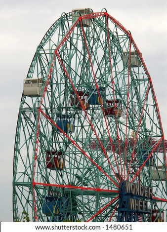 Wonder Wheel in the Coney Island Astroland Park, Brooklyn, NY