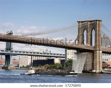 Man-Made Waterfalls under the Brooklyn Bridge