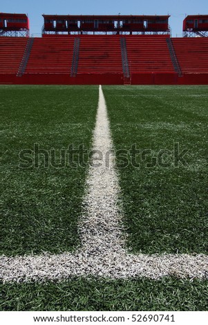 Midfield center line of turf