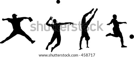 Sports Silhouette Stock Vector Illustration 458717 : Shutterstock