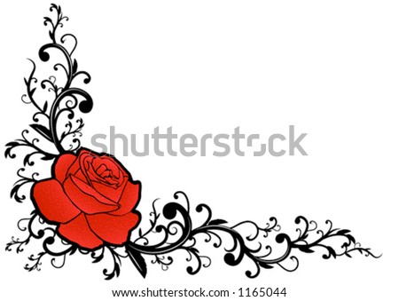 Vector Arts on Ornate Rose Border Design Stock Vector 1165044   Shutterstock