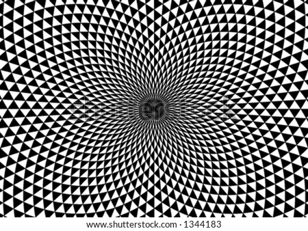 stock vector Abstract black and white vortex background