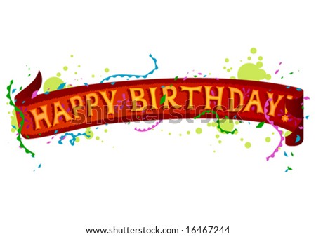 happy birthday banner clip art. quot;Happy Birthdayquot; Banner