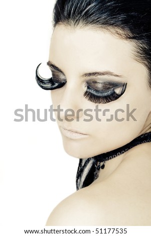 glamour model makeup. glamour model makeup. stock photo : Fashion: Make-up
