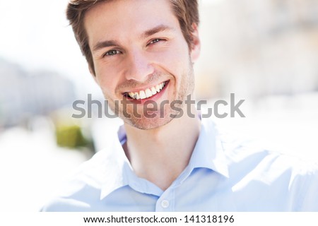 Young man smiling