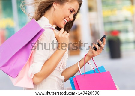 Attractive Woman Shopping