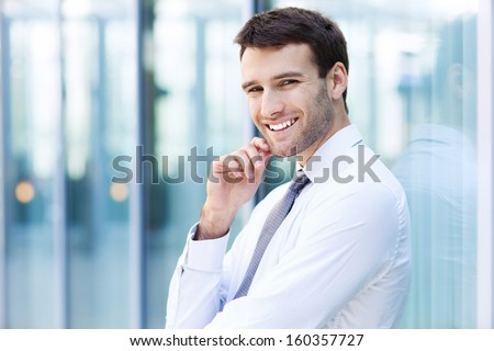 Young Businessman Smiling