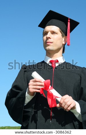 Male student graduating