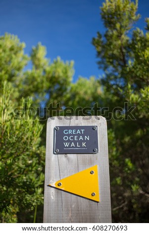 Great ocean walk sign, Australia