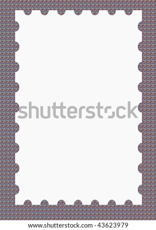 WHITE BACKGROUND WITH PURPLE PICTURE FRAME