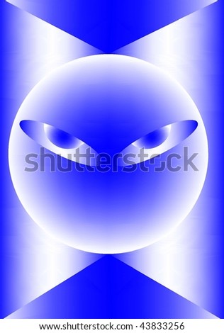 BOTTOM WITH BLUE ABSTRACT FACE
