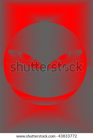 EXPRESSION OF ABSTRACT FACE IN RED BOTTOM