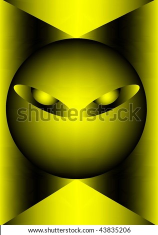 GOLDEN EXPRESSION OF ABSTRACT FACE