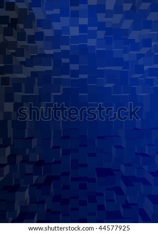BACKGROUND FRAME WITH BLUE CUBES