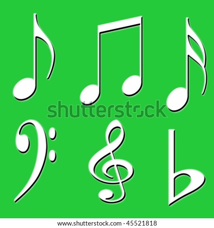 GREEN BACKGROUND WITH MUSIC SYMBOLS