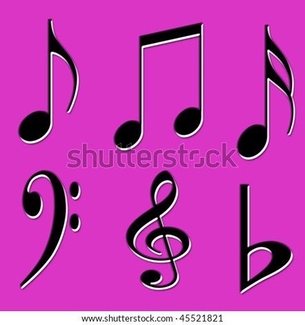 PINK WITH BACKGROUND MUSIC SYMBOLS