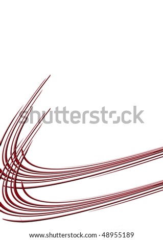 white bottom with waves and red lines