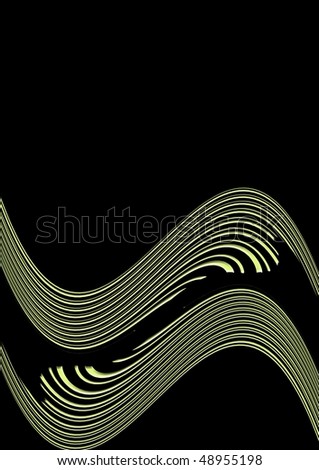 bottom with lines and golden waves