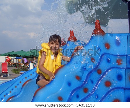 Colorful Water Slide In Water Park Stock Photo 54351133 : Shutterstock