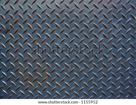 Blue colored diamond plate background
