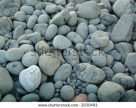 gray round rocks on the Lake Superior shore