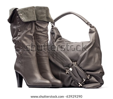 gray heeled boots