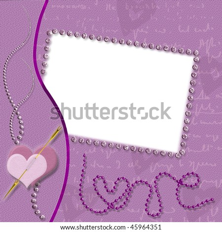 Violet frame with LOVE