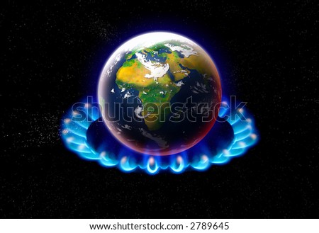 planet earth in space global warming concept