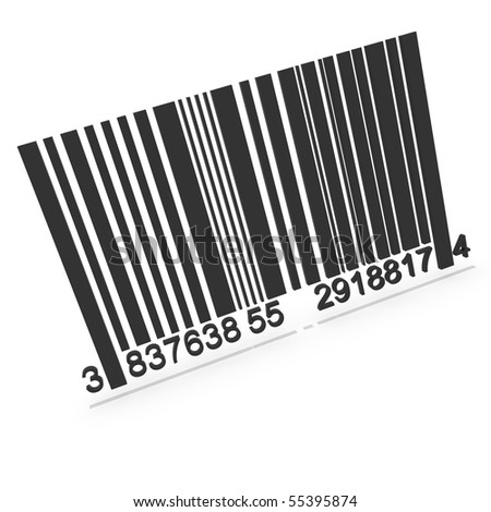 3d barcode image. stock photo : a 3d barcode
