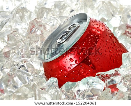Soda Can In Crushed Ice