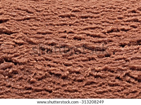 Chocolate ice cream macro detailed texture in full bleed