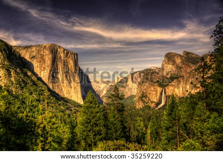 High Dynamic Range of Yosemite Valley from Tunnel View