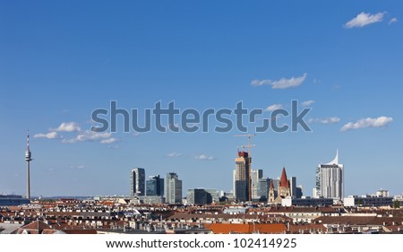 Vienna Skyline Donauplatte with Donauturm