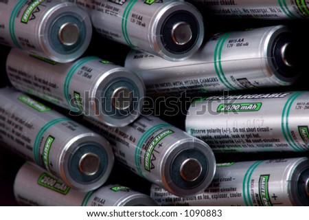 Pile of Rechargeable Batteries