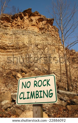 Rock Climbing Sign