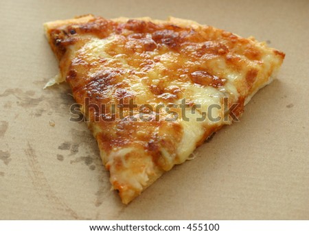 A slice of deep pan pizza