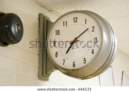 A large school clock