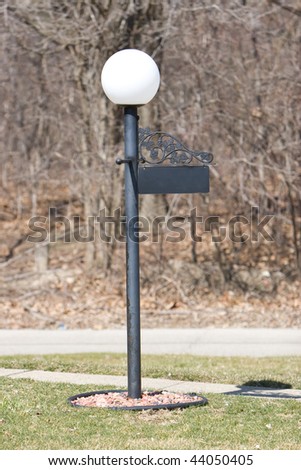 Address yard light post