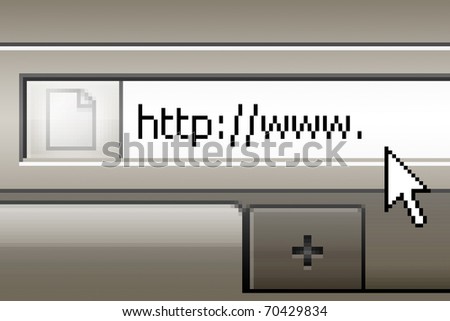 internet address being typed onto a computer screen