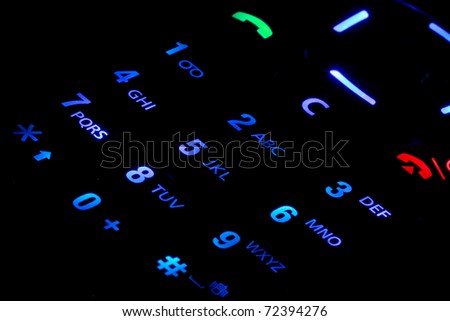 Lighted cell phone keypad