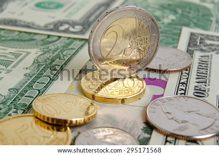 Euro dollar in international currency markets.