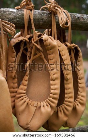 Pastalas. Simple footwear made of one piece of leather. Latvia. Used in traditional song and dance festival (UNESCO heritage)