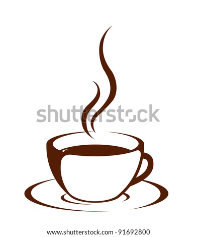 Cup (mug) of hot drink (coffee, tea etc) - stock vector