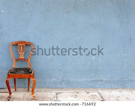 wooden chair alone (horizontal