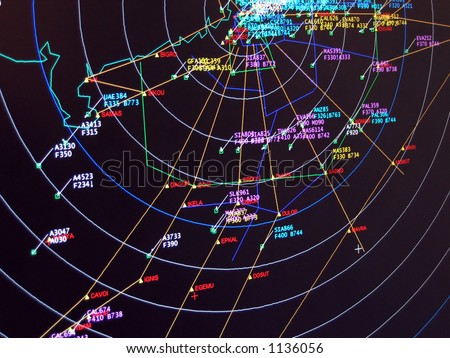 Secondary Surveillance Radar Situation Screen Display Stock Photo ...