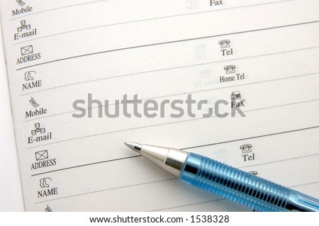Macro of contact information and pen